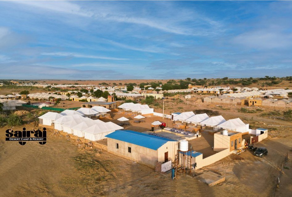 Sai Desert Camp tents at Sam Sand Dunes