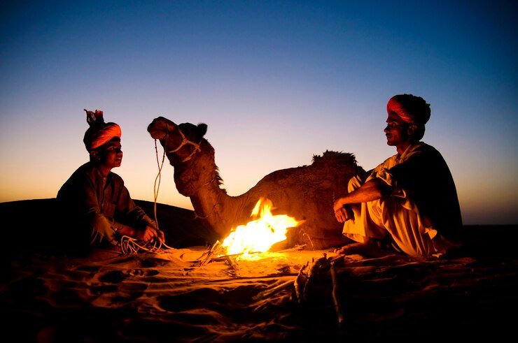 Camel safari at Sam Sand Dunes Jaisalmer